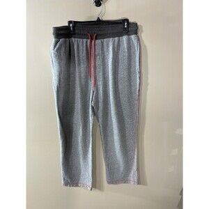 Robert Graham Sweatpants Men's XL Gray Red Drawstring Cotton Blend Soft Jogger